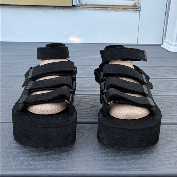 Teva Flatform Mevia Strappy Gladiator Platform Sandals Black Size 8 - Picture 9 of 17